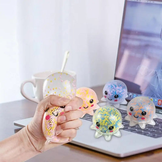 Sparkly Octopus Squeeze Toy | Octopus Squeeze Toy | PlayfulSenses